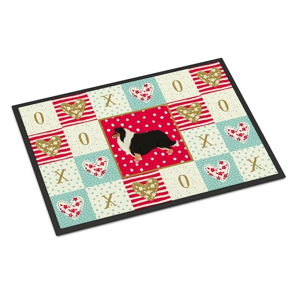 Carolines Treasures 24 x 36 in. Collie Love Indoor or Outdoor Mat CK5922JMAT - main